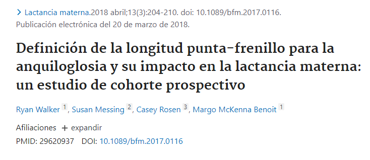 Definición de la longitud punta-frenillo para la anquiloglosia y su impacto en la lactancia materna: un estudio de cohorte prospectivo