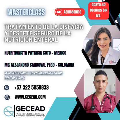 Tratamiento de la disfagia y destete seguro de la nutrición enteral